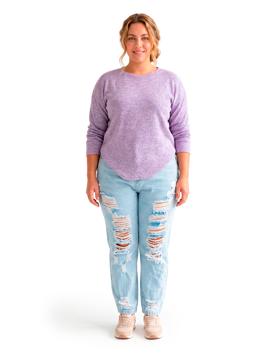 Jeans Azul Claro Todo Roto